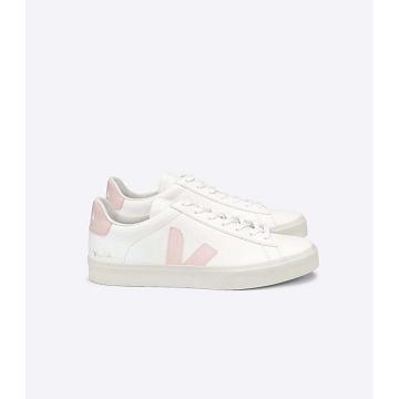 Dámské Low Tops Sneakers Veja CAMPO CHROMEFREE White/Pink | CZ 463KOR